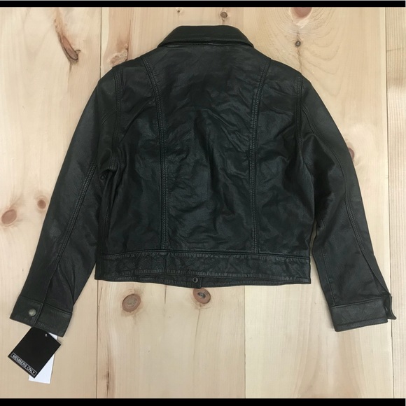Members only genuine leather Jacket dark green,NWT - Picture 2 of 8